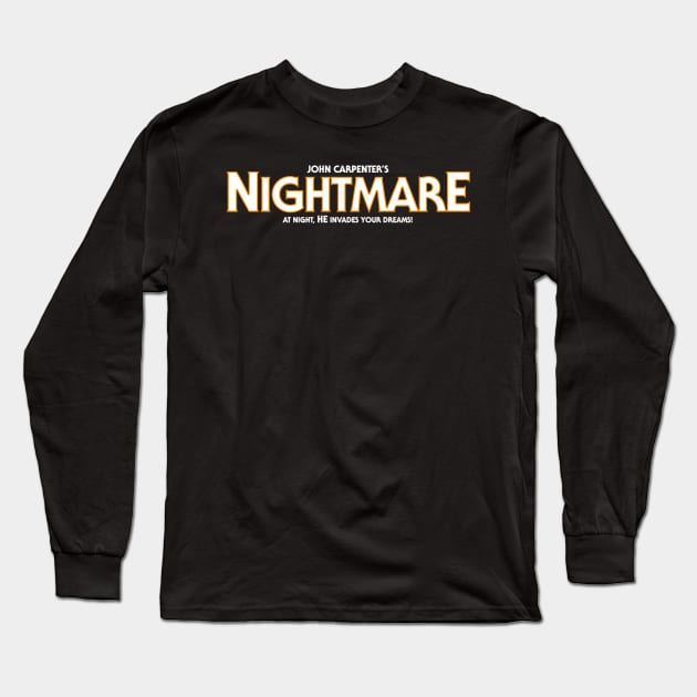 John Carpenter's NIGHTMARE - Horror Multiverse Parody Shirt Long Sleeve T-Shirt by LeeHowardArtist
